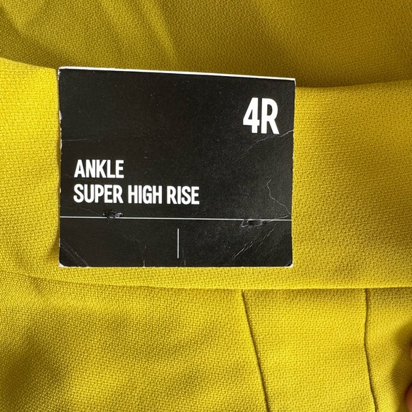 Express ankle super high rise pants Stylish chinos bright hue Size 4 small new - Picture 12 of 13